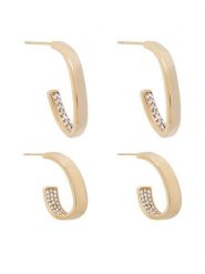 Guess Kolczyki JUBE06 434JW Złoty. Żółte kolczyki damskie Guess, ze stali. Za 299.99 zł.