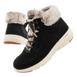 Buty sportowe zimowe damskie Skechers. Brązowe buty sportowe na co dzień damskie Skechers, bez wzorów, ze skóry ekologicznej, trekkingowe. Za 249.00 zł.