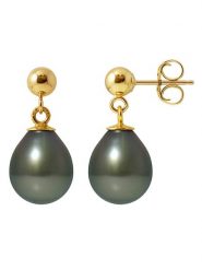 Pearline Złote kolczyki-wkrętki z perłami rozmiar: onesize. Żółte kolczyki damskie Pearline, z perłą, złote. Za 730.99 zł.