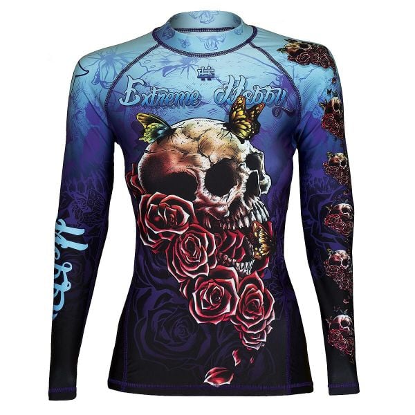 Koszulka Sportowa Rashguard damski MMA EXTREME HOBBY SKULL 2. Niebieskie bielizna termoaktywna damska EXTREME HOBBY, xl, bez wzorów, z bawełny. Za 209.00 zł.