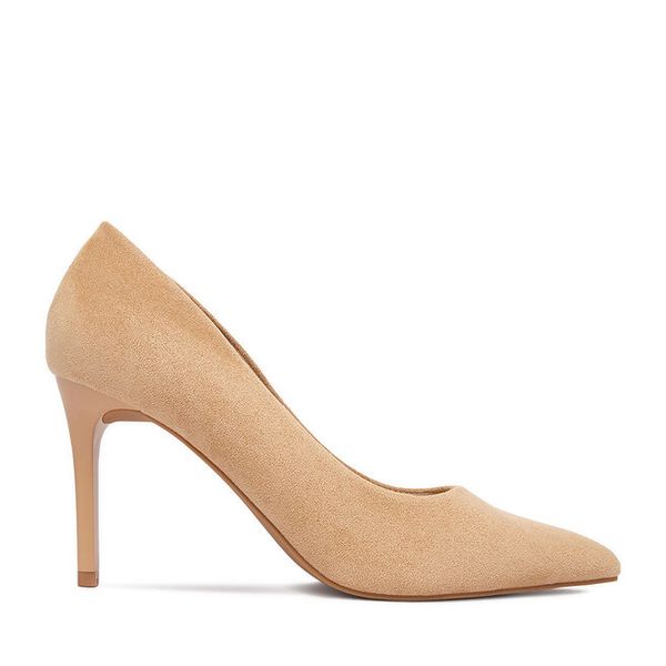 Szpilki JENNY. Brązowe szpilki Jenny, bez wzorów, bez obcasa. Za 119.99 zł.