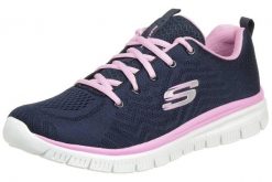 Buty sportowe Sneakersy damskie, Graceful - Get Connected. Niebieskie buty sportowe na co dzień damskie Skechers, bez wzorów, z materiału, trekkingowe. Za 199.99 zł.