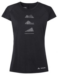 Koszulka merino damska Vaude Tekoa Wool T-Shirt. Czarne t-shirty damskie Vaude, bez wzorów, z materiału, bez kołnierzyka. Za 324.49 zł.