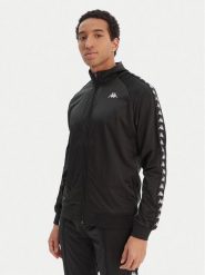Kappa Bluza Banda Anniston 301EFU0 Czarny Slim Fit. Czarne bluzy bez kaptura męskie Kappa, m, z syntetyku. Za 139.99 zł.