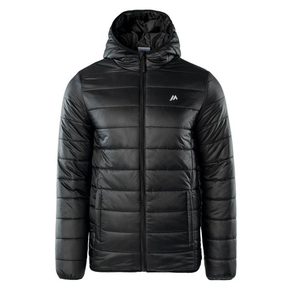 Kurtka Męska Pikowanie Maron. Czarne kurtki męskie MARTES ESSENTIALS, l, bez wzorów, z materiału, z kapturem. Za 165.99 zł.