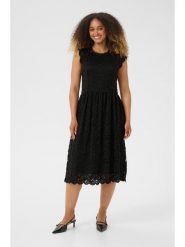 Kaffe Sukienka w kolorze czarnym rozmiar: L. Czarne sukienki damskie Kaffe, l, bez wzorów, z koronki, bez kołnierzyka, bez ramiączek, midi. Za 130.99 zł.