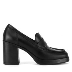 Czółenka GINO ROSSI. Czarne czółenka damskie Gino Rossi, bez wzorów, bez obcasa. Za 299.99 zł.
