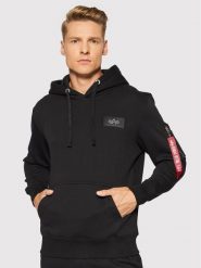 Alpha Industries Bluza Back Print 178318 Czarny Regular Fit. Czarne bluzy bez kaptura męskie Alpha Industries, m, z bawełny. Za 269.99 zł.
