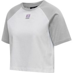 Damska koszulka crop top Hummel Legacy Naya. Szare topy damskie HUMMEL, xs, bez wzorów, bez kołnierzyka. Za 153.00 zł.