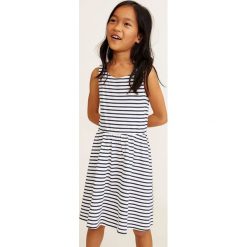 Mango Kids - Sukienka dziecięca Malenap 110-164 cm. Białe sukienki dziewczęce Mango Kids, bez wzorów, z bawełny, casualowe, bez ramiączek. W wyprzedaży za 29.90 zł.
