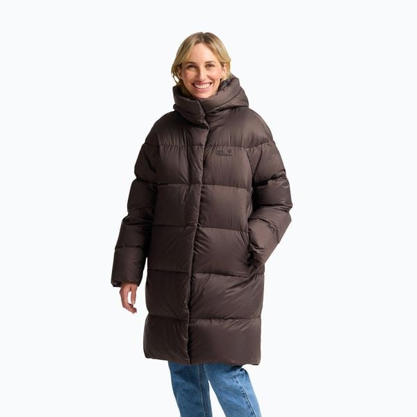 Płaszcz puchowy damski Jack Wolfskin Icy Hill Coat Rds. Brązowe płaszcze damskie Jack Wolfskin, bez wzorów, z puchu, sportowe. Za 1,279.00 zł.