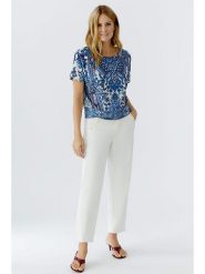 Oui Bluzka w kolorze niebiesko-kremowym rozmiar: 38. Niebieskie bluzki damskie Oui, bez wzorów, bez kołnierzyka, bez ramiączek. Za 217.99 zł.