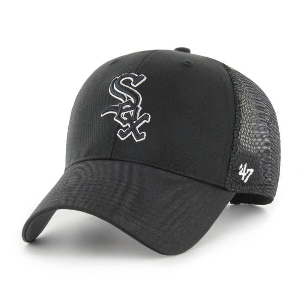 Czapka z daszkiem do baseballu '47 Mlb Chicago White Sox czarna. Czarne czapki męskie 47 Brand, bez wzorów, z bawełny. Za 147.00 zł.