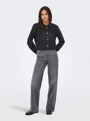 JDY Koszula dżinsowa "Marly" w kolorze granatowym rozmiar: XS. Niebieskie koszule damskie JDY, xs, bez wzorów, z bawełny, bez kołnierzyka, bez ramiączek. Za 66.00 zł.