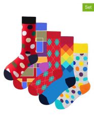 Lucky Socks Skarpety (5 par) ze wzorem rozmiar: 37-44. Skarpetki męskie Lucky Socks, bez wzorów, prążkowane. Za 48.28 zł.