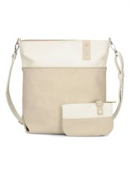 Zwei Torebka w kolorze beżowo-kremowym - 33 x 32 x 13 cm rozmiar: onesize. Brązowe torebki klasyczne damskie Zwei, bez wzorów, z materiału, bez dodatków. Za 139.95 zł.