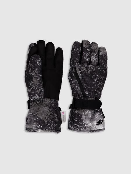 4F Rękawiczki narciarskie Thinsulate membrana 5000 męskie - szare L. Szare rękawiczki męskie 4f, na zimę, bez wzorów, z materiału. Za 249.99 zł.