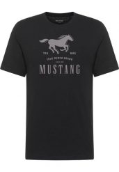 Męski T-Shirt Mustang Style Alex Black 1017993 4142. Czarne t-shirty męskie Mustang, m, bez wzorów, bez kołnierzyka. Za 79.99 zł.