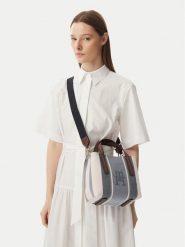 Tommy Hilfiger Torebka Th City Mini Satchel Jacquard AW0AW18732 Niebieski. Niebieskie torebki klasyczne damskie Tommy Hilfiger, bez wzorów, z materiału, bez dodatków. Za 649.99 zł.