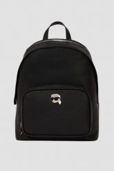 KARL LAGERFELD Czarny plecak Ikon Pebble Md Backpack. Czarne plecaki damskie Karl Lagerfeld, bez wzorów. W wyprzedaży za 534.99 zł.