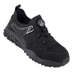 Buty męskie sportowe z kompozytowym podnoskiem sznurowanie Boa URGENT 244/S1 Sra czarne. Czarne buty sportowe na co dzień męskie bez zapięcia. Za 249.88 zł.
