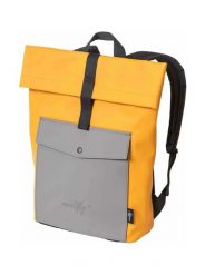 Plecak z rolowaną komorą ze skóry syntetycznej 17L - honey/grey Meatfly. Szare plecaki damskie Meatfly, bez wzorów, z materiału, biznesowe. Za 237.99 zł.