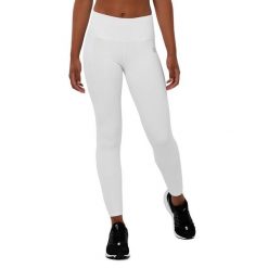 Legginsy sportowe ze średnim stanem Fitness Siroko Run. Białe legginsy damskie SIROKO, xl, bez wzorów, z nylonu. Za 105.00 zł.