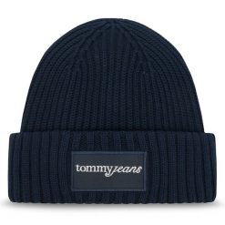 Czapka Tommy Jeans. Niebieskie czapki zimowe damskie Tommy Jeans, z jeansu. Za 199.99 zł.
