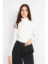 ASSUILI Koszulka w kolorze białym rozmiar: 40. Białe bluzki damskie Assuili, bez wzorów, z bawełny, klasyczne, bez kołnierzyka, bez ramiączek. Za 78.99 zł.