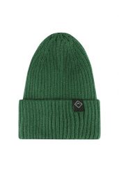 Krótka czapka beanie H-NIKO. Zielone czapki męskie Volcano, na zimę, bez wzorów, z dzianiny, eleganckie. Za 59.99 zł.