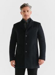 PAKO LORENTE – Płaszcz męski P22WF-7X-001-C-0. Czarne płaszcze męskie Pako Lorente, m, bez wzorów, z poliesteru. Za 599.99 zł.