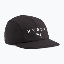 Czapka z daszkiem PUMA Hyrox Running 5 Panel. Czarne czapki męskie Puma, bez wzorów. Za 99.99 zł.