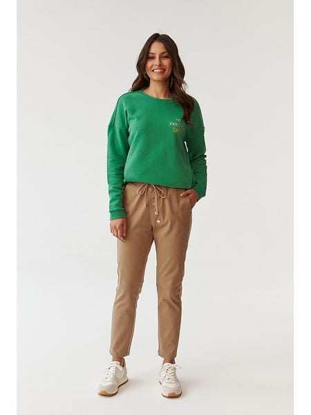 TATUUM Spodnie w kolorze beżowym rozmiar: 36. Brązowe spodnie materiałowe damskie Tatuum, bez wzorów, z materiału. Za 109.26 zł.