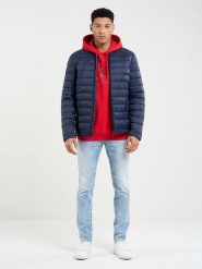 BIG STAR Kurtka pikowana w kolorze granatowym rozmiar: XL. Niebieskie kurtki męskie Big Star, xl, bez wzorów, retro, bez kaptura. Za 169.99 zł.