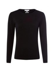 Brookshire Sweter z dzianiny DAmen Kobiety drobna dzianina czarny, XXL. Czarne swetry klasyczne damskie brookshire, na jesień, xxl, z bawełny, bez kołnierzyka. Za 79.95 zł.