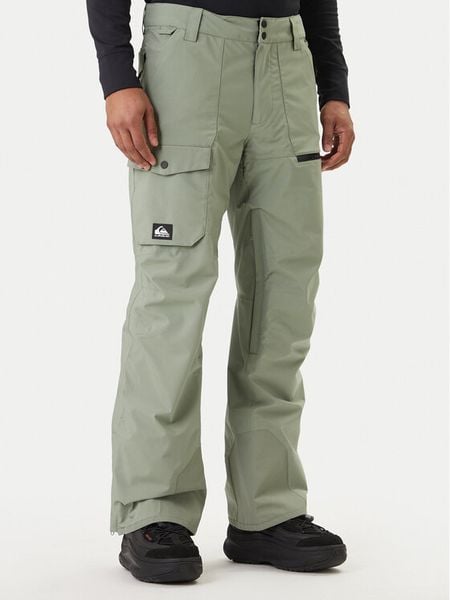 Quiksilver Spodnie snowboardowe Utility EQYTP03220 Zielony Modern Fit. Zielone spodnie materiałowe męskie Quiksilver, bez wzorów, z syntetyku, sportowe. Za 979.99 zł.