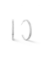 COEUR DE LION Kolczyki-półkreole z kryształami rozmiar: onesize. Szare kolczyki damskie COEUR DE LION, z kryształem, srebrne. Za 217.99 zł.