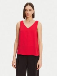 Pieces Top Franan 17146424 Czerwony Regular Fit. Czerwone topy damskie Pieces, xs, bez wzorów, z syntetyku, bez kołnierzyka. Za 69.99 zł.