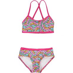 Bikini "Santanyi Mikado" w kolorze różowym ze wzorem. Czerwone stroje kąpielowe dziewczęce Speedo, Plage du Sud, bez wzorów, z materiału. W wyprzedaży za 59.95 zł.