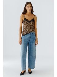 Oui Top w kolorze karmelowo-brązowym rozmiar: 42. Brązowe topy damskie Oui, bez wzorów, z koronki, bez kołnierzyka. Za 196.24 zł.