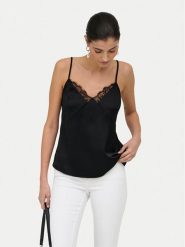 ONLY Top Faraya 15380254 Czarny Regular Fit. Czarne topy damskie Only, xl, bez wzorów, z syntetyku, bez kołnierzyka. Za 99.99 zł.