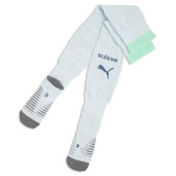 Męskie skarpety piłkarskie w paski reprezentacji Szwajcarii 2026 PUMA. Niebieskie skarpetki męskie Puma, bez wzorów. Za 99.00 zł.