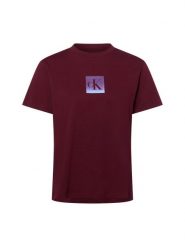 Calvin Klein Jeans Koszulka Kobiety Bawełna czerwony, XS. Czerwone t-shirty damskie Calvin Klein Jeans, xs, bez wzorów, z bawełny, bez kołnierzyka. Za 79.95 zł.