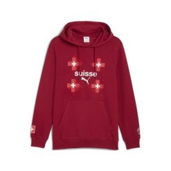 Męska bluza z kapturem FtblCulture Szwajcaria PUMA Dark Crimson White Red. Białe bluzy z kapturem męskie Puma, m. Za 289.00 zł.