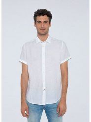 Pepe Jeans Koszula "Mark" - Regular fit - w kolorze białym rozmiar: M. Białe koszule męskie Pepe Jeans, m, bez wzorów, z jeansu, bez kołnierzyka, bez ramiączek. Za 131.74 zł.