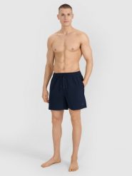 4F Spodenki plażowe męskie - granatowe XL. Niebieskie szorty męskie 4f, na lato, bez wzorów, z materiału, wakacyjne. Za 79.99 zł.