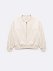Bluza damska bomber kremowa Felicata 103. Białe bluzy bez kaptura damskie Big Star, l, z dzianiny. Za 229.99 zł.