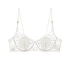 Biustonosz balkonetka z usztywnieniem i regulowanymi ramiączkami Chrystalla. Białe biustonosze Intica, bez wzorów. W wyprzedaży za 89.00 zł.