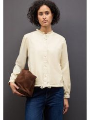 Cecil Bluzka w kolorze kremowym rozmiar: 42. Brązowe bluzki damskie Cecil, bez wzorów, bez kołnierzyka, bez ramiączek. Za 135.49 zł.