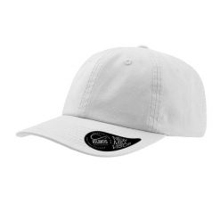 6panelowa Czapka Dad Hat Unstructured. Białe czapki męskie ATLANTIS, bez wzorów, z bawełny. Za 62.99 zł.